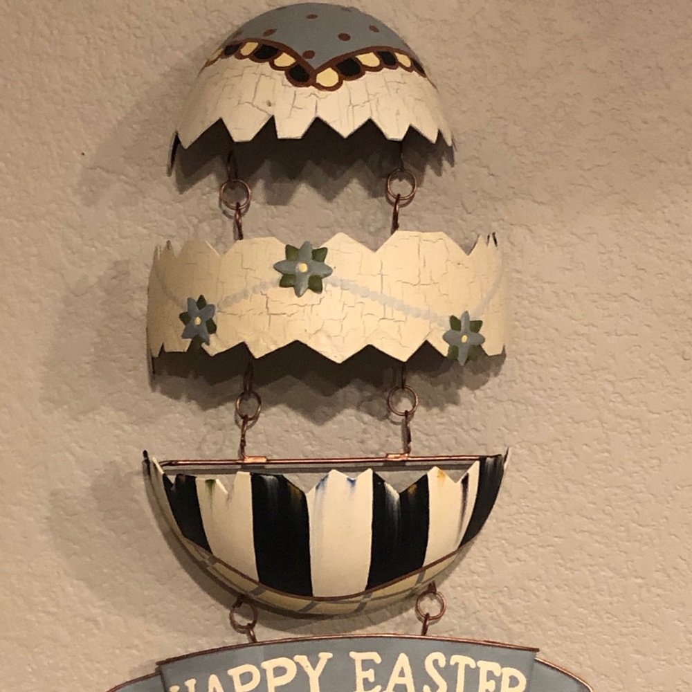 MacKenzie Childs Happy Easter wall hanging